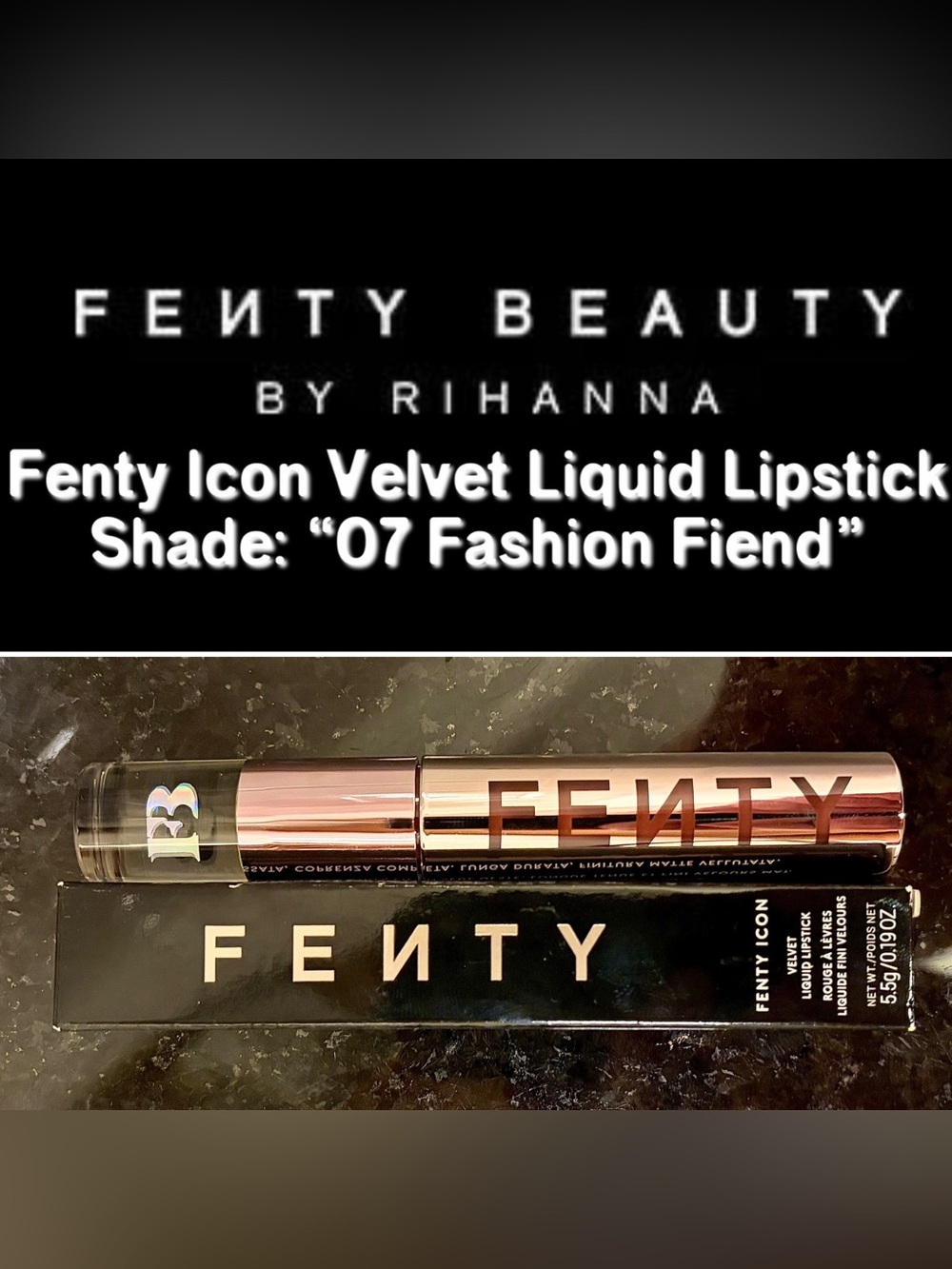 Fenty Beauty Fenty Icon Velvet Liquid Lipstick Shade: 07 Fashion Fiend - New